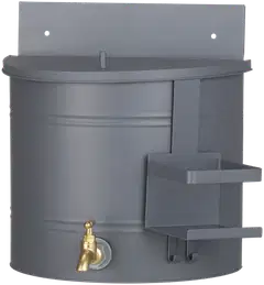 4Living Pesusäiliö tarviketelineellä 10 L antrasiitti - 1