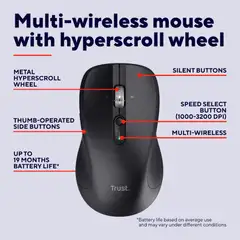 Trust Ferro langaton hiiri musta - 12