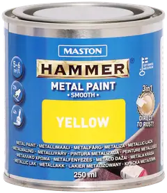 Maston metallimaali Hammer Sileä keltainen 250 ml - 1