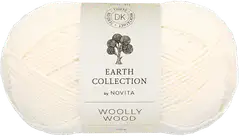 Novita lanka Woolly Wood 100 g luonnonvalkoinen 010 - 1