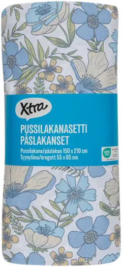 Xtra pussilakanasetti Amalfi 150x210 cm vaaleansininen-beige - 2