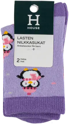 House lasten nilkkasukat 234H362641 2-pack - Lilac - 2