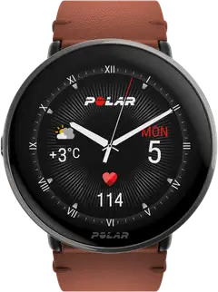 Polar Ignite 3 Titanium Lthr Brnz M/L -hyvinvointi- ja fitnesskello - 2