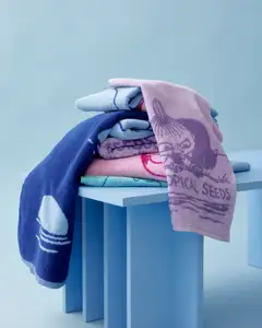 Moomin Arabia Muumikäsipyyhe 50x70  Muumipappa sin.vih.GOTS - 2