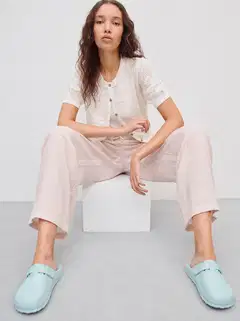 WKLY. naisten leveälahkeiset housut 222W090223 - Beige stripe - 5