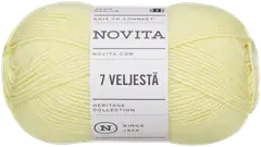 Novita lanka 7 Veljestä 100g keltaruusu 222 - 1