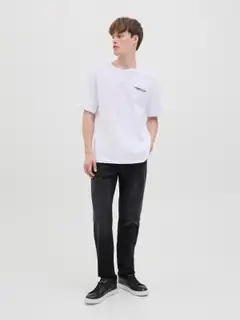 JJ Rebel miesten t-paita JREBZACK - WHITE - 5