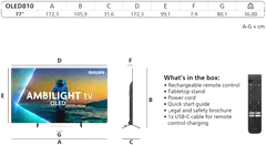 Philips 77" OLED810 4K Ambilight Google TV - 3