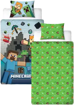Lasten pussilakanasetti Minecraft 150x210 + 50x60 cm - 3