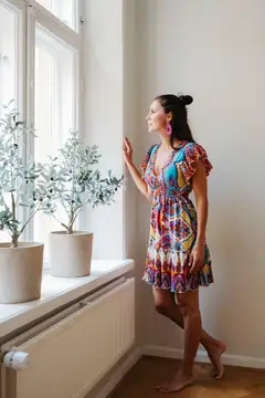 AmandaB naisten mekko - Monivärinen - 2