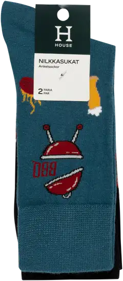 House miesten nilkkasukat barbecue 193H062602 2-pack - 2