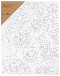 Creativ Company kuvioitu maalauspohja, kukat 24x30cm - 2