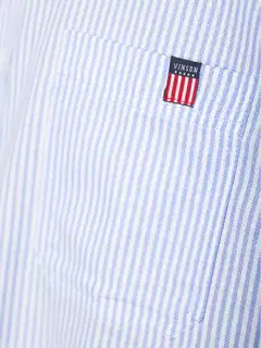 Vinson miesten kauluspaita Mpablo - LIGHT BLUE STRIPE - 5