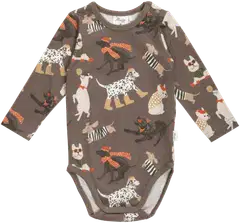 Maia family vauvojen body Koirat 206383 - ruskea - 1