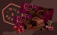 Wild&Berg Kirsikka-Tumma Suklaa kollagen bar 40 g - 2