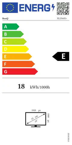 BenQ näyttö XL2566X+ 24.1" 400Hz - 8