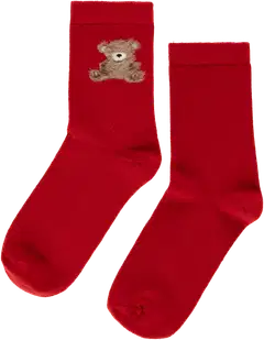 WKLY. naisten sukat teddybear 214W322605 2-pack - Red - 2