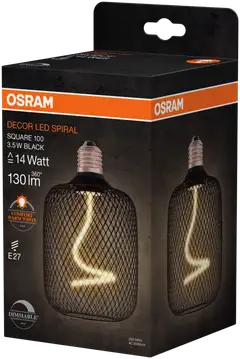 OSRAM LED-sisustuslamppu Decor Spiral Square 100mm 3,5W 130lm 1800K E27 musta - 2