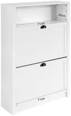 SoBuy kenkäkaappi valkoinen FSR87-W - 3