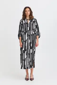 B.young naisten mekko Byhailey - Black and White Mix - 3
