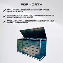 Fornorth roskakatos premium 207x82x121cm - 3