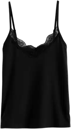 TEX naisten toppi pitsisomisteella I958550 - BLACK 1 - 5