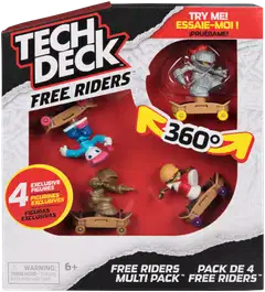 Tech Deck Free Riders 4 paketti - 1