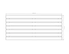 Näkösuoja-aita, vaakalaudoitus, valkoinen, 183x80cm - 2
