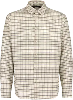 London Fog miesten Oxford-kauluspaita 194LF03267 - Offwhite w/chocolate check - 1