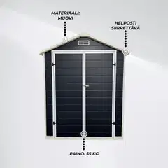 Fornorth pihavarasto plastic 181x135x212cm - 2