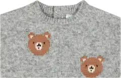 TEX BABY vauvojen neulepusero Nalle - GREY CHINE DARK - 3