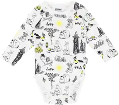 Muumi vauvojen body Laiskottelu 591079 - Mustavalkoinen - 1