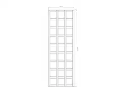 Ritilä/aitaelementti 60X180cm, grafiitin harmaa, Materiaalivahvuus 15x38mm - 4