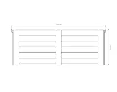Piha-arkku, tumman harmaa 57x61x160cm - 2