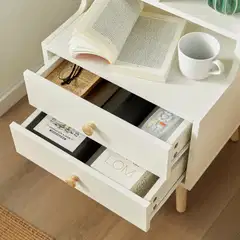 SoBuy yöpöytä valkoinen FBT100-W - 5