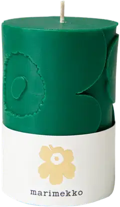 Marimekko Unikko tummanvihreä pöytäkynttilä 1kpl/6,5x10cm - 1