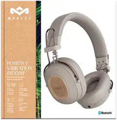 House of Marley langattomat sankakuulokkeet Positive Vibration Riddim, beige/puu - 4
