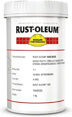 Rust-Oleum 5412 Epoksikorjauskitti 2kg vaalean harmaa - 1