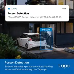 TP-Link Tapo C500 PAN/TILT -valvontakamera ulkokäyttöön - 12