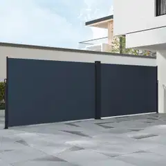 Lykke sivumarkiisi 1,8x3 m(x2) kaksipuolinen, tummanharmaa - 2