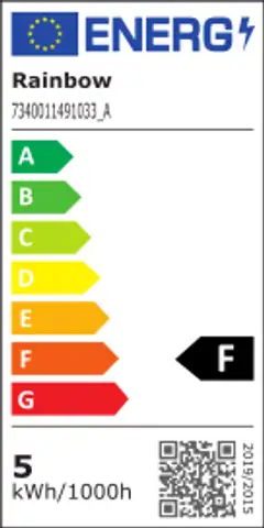 Rainbow LED-lamppu 4,5W E27 4000K 470lm huurrettu lasi - 2