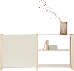 Lundia Classic hylly, kermansävyiset ovet - 1