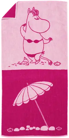 Moomin Arabia Muumi kylpypyyhe 70x140 Niiskuneiti v.pun.GOTS - 1