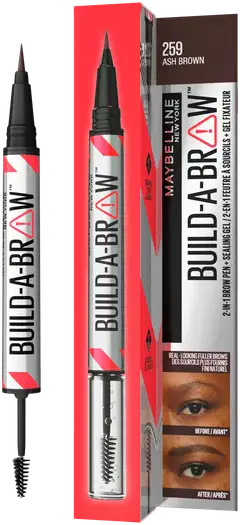 Maybelline New York Build-a-Brow Pen 257 Medium Brown kulmakynä - Ash Brown - 3
