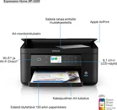 Epson Expression XP-5200 monitoimitulostin – mobiilitulostus, kaksipuolinen tulostus - 2