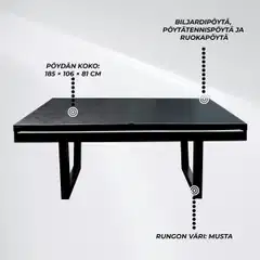 Nordcore 3-in-1 biljardipöytä 6` - 2