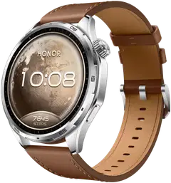 HONOR Watch 6 32MB+4GB -älykello, ruskea nahkaranneke - 2