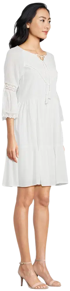 Margaux Riviera naisten lyhyt pitsimekko SDL-02 - WHITE - 4