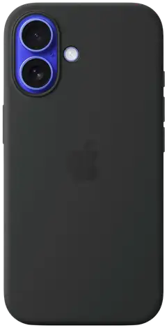 Apple iPhone 16 silikoni suojakuori  - Black - 1