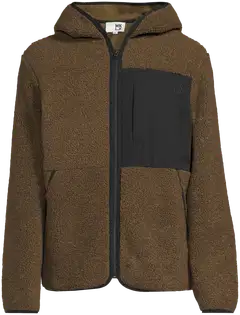 WKLY. miesten kevyt polarfleece-hupputakki vetoketjulla 194W362635 - 19-0618TCX beech - 2